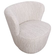 Ivory Alera Upholstered Swivel Wingback Chair